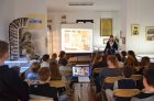 Uczniowie klasy 6 B SP w Pilźnie na zajęciach etnograficznych Fot. A. Bożek