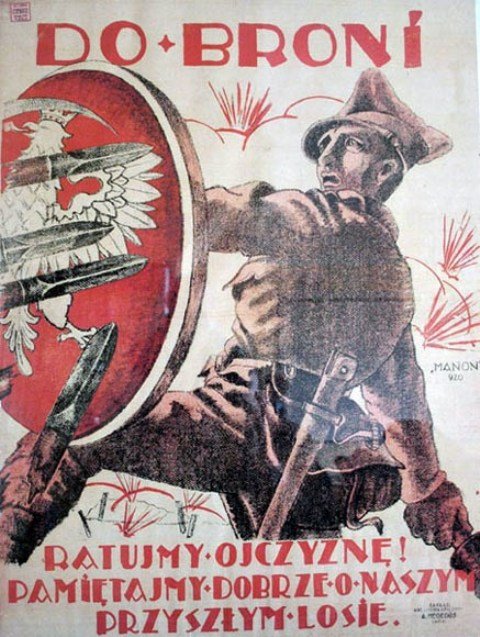 Polski plakat rekrutacyjny z 1920 r.